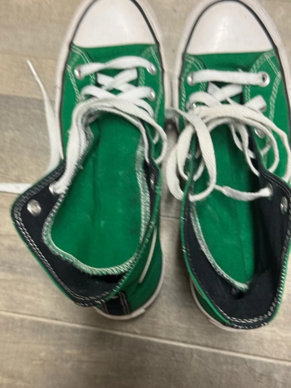 Converse Chuck Taylor All Star High Top Sneakers Green White (M5-W7) Streetwear - Picture 2 of 9